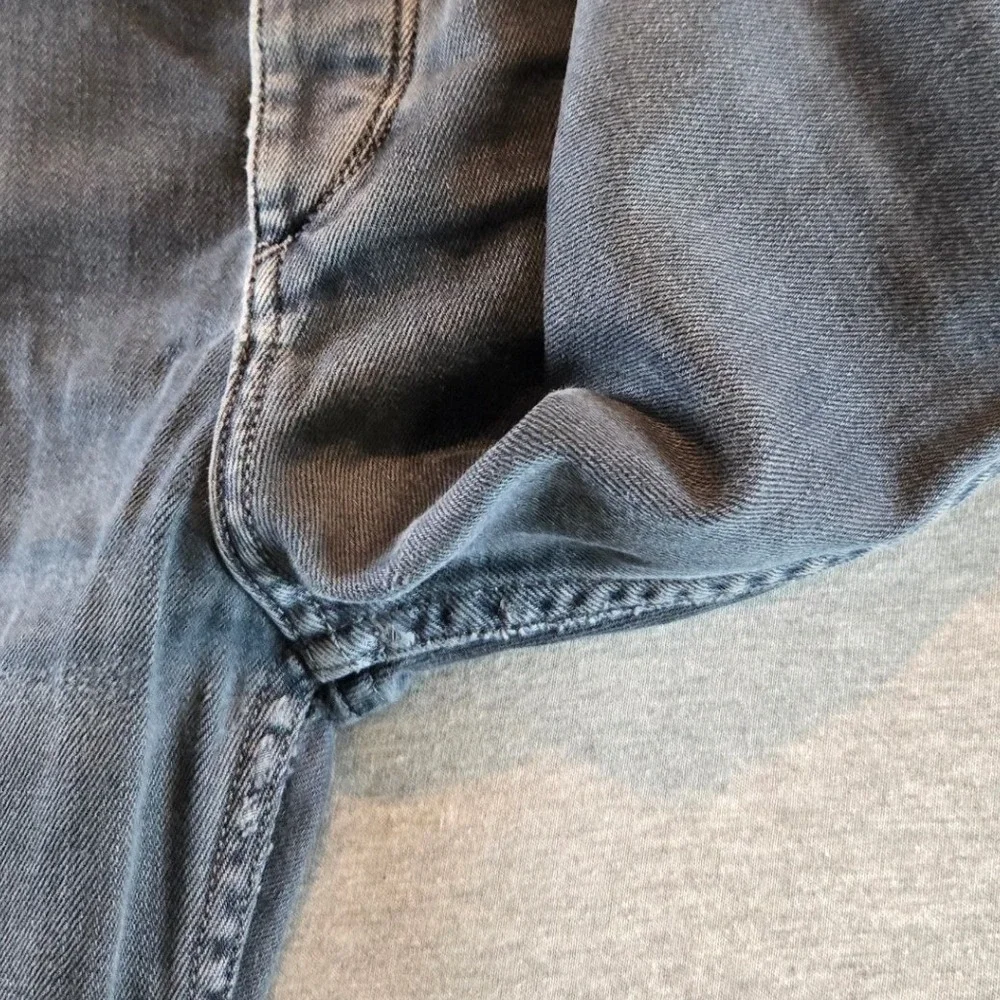 Rag & Bone Fit 3 Classic Jeans Mens 34W Minna Gray Cropped Distressed Button Fly